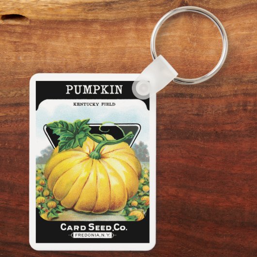  zeeppaketiket art, pompoen sleutelhanger (Achterkant)