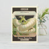 zeeppaketiket Art White Bermuda Onions (Staand voorkant)