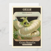 zeeppaketiket Art White Bermuda Onions (Voorkant / Achterkant)