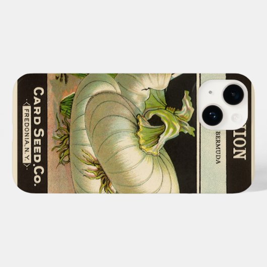 zeeppaketiket Art White Bermuda Onions Case-Mate iPhone Case (Achterkant (horizontaal))