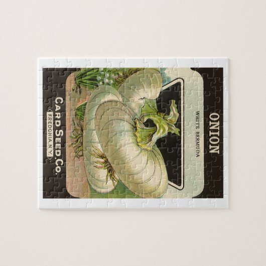  zeeppaketiket Art White Bermuda Onions Legpuzzel (Horizontaal)