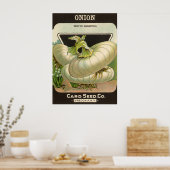  zeeppaketiket Art White Bermuda Onions Poster (Keuken)