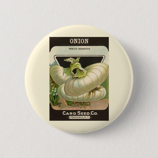 zeeppaketiket Art White Bermuda Onions Ronde Button 5,7 Cm (Voorkant)