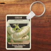  zeeppaketiket Art White Bermuda Onions Sleutelhanger (Achterkant)