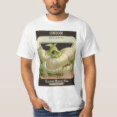  zeeppaketiket Art White Bermuda Onions T-shirt (Voorkant)
