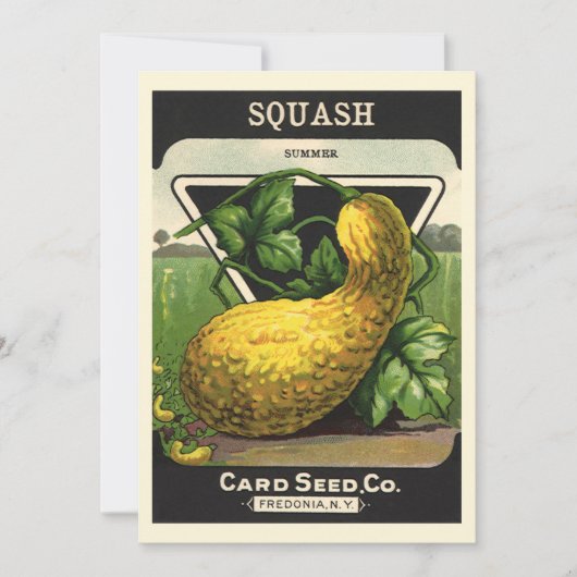 zeeppaketiket Art Yellow Summer Squash (Voorkant)