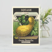 zeeppaketiket Art Yellow Summer Squash (Staand voorkant)