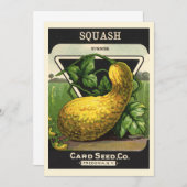 zeeppaketiket Art Yellow Summer Squash (Voorkant / Achterkant)