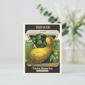  zeeppaketiket Art Yellow Summer Squash Briefkaart (Staand voorkant)