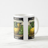  zeeppaketiket Art Yellow Summer Squash Koffiemok (Voorkant rechts)