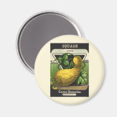  zeeppaketiket Art Yellow Summer Squash Magneet (Voorkant / Achterkant)