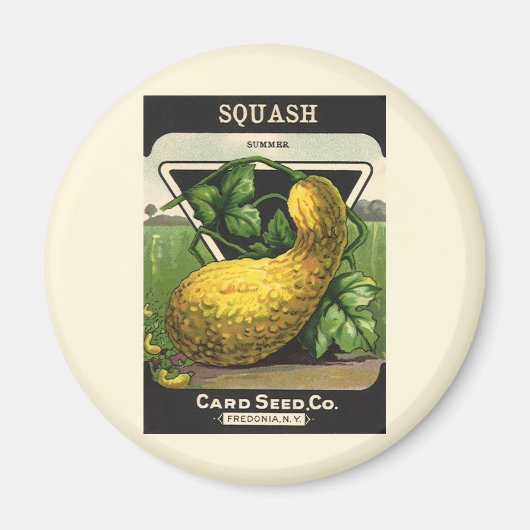  zeeppaketiket Art Yellow Summer Squash Magneet (Voorkant)