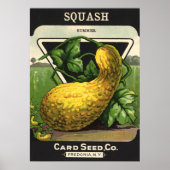 zeeppaketiket Art Yellow Summer Squash Poster (Voorkant)