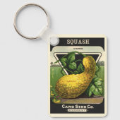  zeeppaketiket Art Yellow Summer Squash Sleutelhanger (Voorkant)