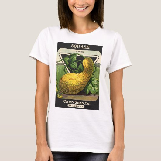 zeeppaketiket Art Yellow Summer Squash T-shirt (Voorkant)