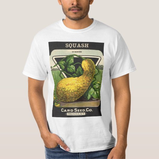  zeeppaketiket Art Yellow Summer Squash T-shirt (Voorkant)