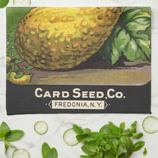  zeeppaketiket Art Yellow Summer Squash Theedoek (Gevouwen)