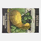  zeeppaketiket Art Yellow Summer Squash Theedoek (Horizontaal)