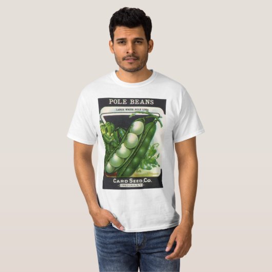  zeeppaketiket Kunst, blikbalbonen T-shirt (Voorkant volledig)