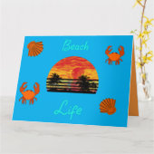 Zeeppalmen in zeebaars kaart (Gele Bloem)