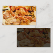 Zeepribben Legs Shrimp Food Visitekaartje (Voorkant / Achterkant)