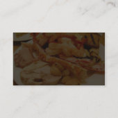 Zeepribben Legs Shrimp Food Visitekaartje (Achterkant)