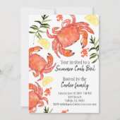 Zeeprietkrabben — zomeruitnodiging kaart (Voorkant)