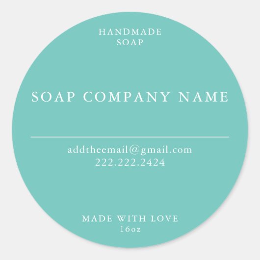 Zeepschroeven Ronde Sticker (Voorkant)