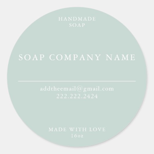 Zeepschroeven Ronde Sticker (Voorkant)