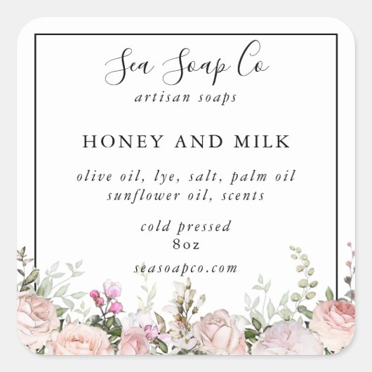 Zeepschroeven Vierkante Sticker (Voorkant)