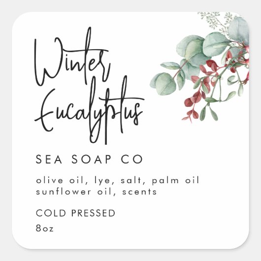 Zeepschroeven Vierkante Sticker (Voorkant)