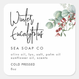 Zeepschroeven Vierkante Sticker