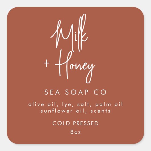 Zeepschroeven Vierkante Sticker (Voorkant)