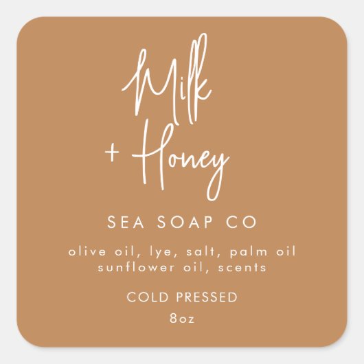 Zeepschroeven Vierkante Sticker (Voorkant)