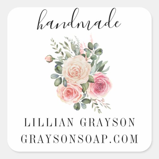 Zeepschroeven Vierkante Sticker (Voorkant)