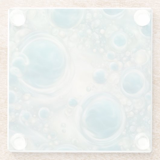 zeepschuimbellen glazen onderzetter (Achterkant)