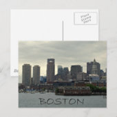ZEEPVAART VAN BOSTON HARBOR BRIEFKAART (Voorkant / Achterkant)