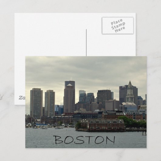 ZEEPVAART VAN BOSTON HARBOR BRIEFKAART (Voorkant / Achterkant)