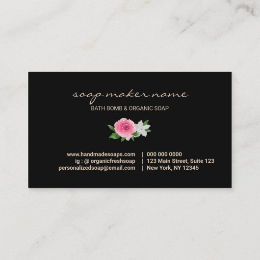 Zeepventilator zwarte spargel visitekaartje (Achterkant)