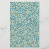 Zeepverpakking Papier abstract blauwgroen bloemmot Flyer (Voorkant)