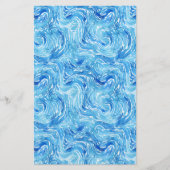 Zeepverpakking Papier waterverf blauwe golven Flyer (Voorkant)