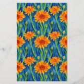 Zeepverpakking Papier waterverf calendulabloemen Flyer (Voorkant)