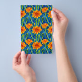 Zeepverpakking Papier waterverf calendulabloemen Flyer (Hand)