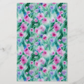 Zeepverpakking Papier waterverf roze groen bloemig Flyer (Voorkant)