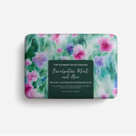 Zeepverpakking Papier waterverf roze groen bloemig Flyer
