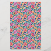 Zeepverpakkings papier - boho bloemenprint flyer (Voorkant)