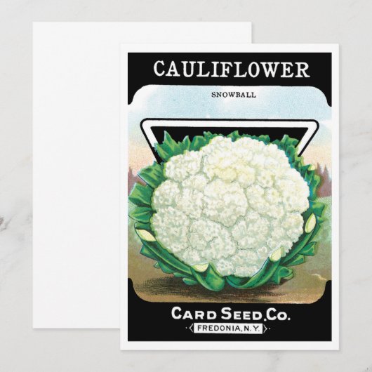 zeepverpakkingslabel kunst, bloemkool Veggies (Voorkant / Achterkant)