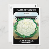 zeepverpakkingslabel kunst, bloemkool Veggies Briefkaart (Voorkant / Achterkant)