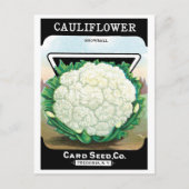  zeepverpakkingslabel kunst, bloemkool Veggies Briefkaart (Voorkant)