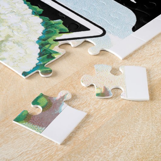  zeepverpakkingslabel kunst, bloemkool Veggies Legpuzzel (Zijkant)